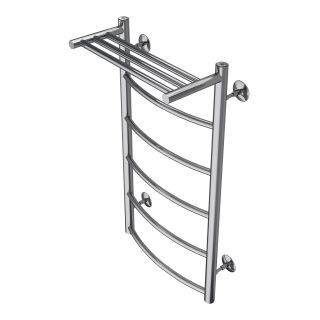 Полотенцесушитель водяной AZARIO VERONA AZ04148P  400/800 с полкой, 5 секций, нижнее/диагональное подключение, 1/2, хром